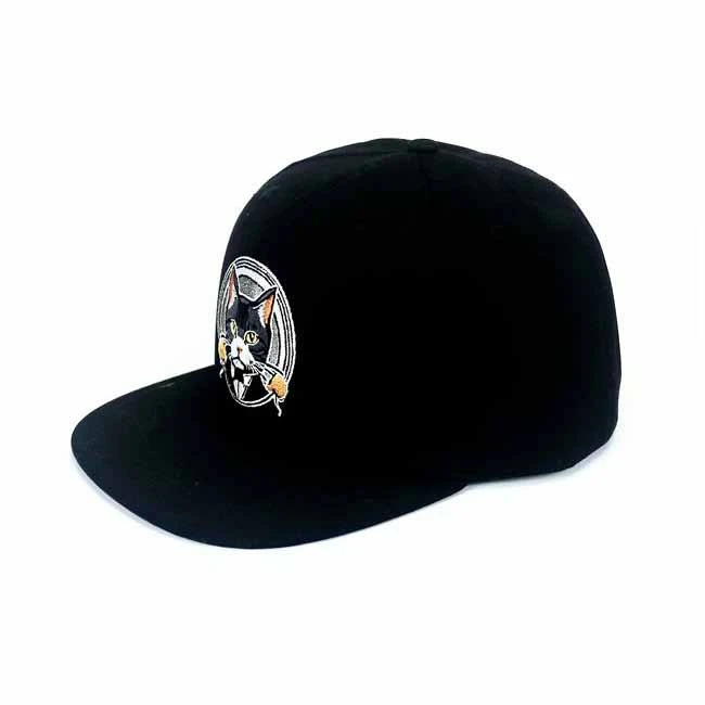 Black Flat Brim Baseball Cap Black Flat Brim Baseball Cap